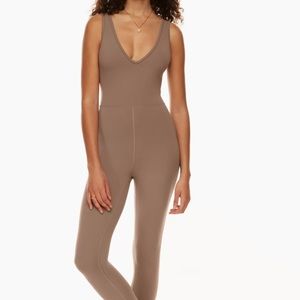Aritzia color deep taupe Rhone Jumpsuit